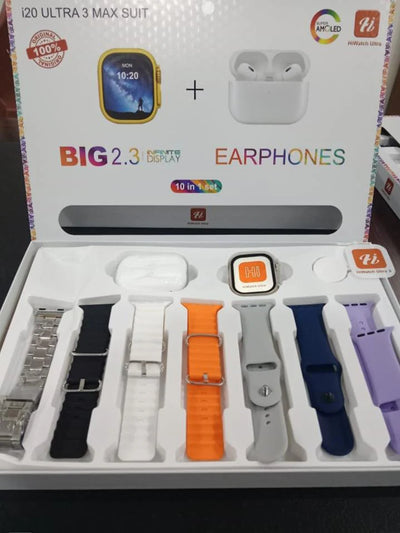 I20 10 in 1 smartwatch with buds and pouch